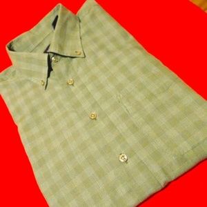 Van Heusen Long Sleeve Green Shirt Large 16-16.5